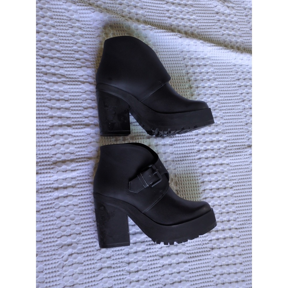 Miista Heeled Ankle Platform Boots FLAWS Black Size 8.5 US 39 EU - Picture 5 of 12